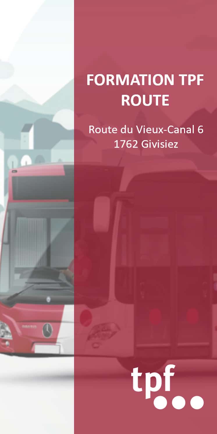 Bus TPF à Givisiez, Route du Vieux-Canal.